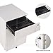 DEVAISE 3 Drawer Locking File Cabinet, Under Desk Metal Filing Cabinet for Legal/Letter/A4 File, Fully Assembled Except Wheels, White
