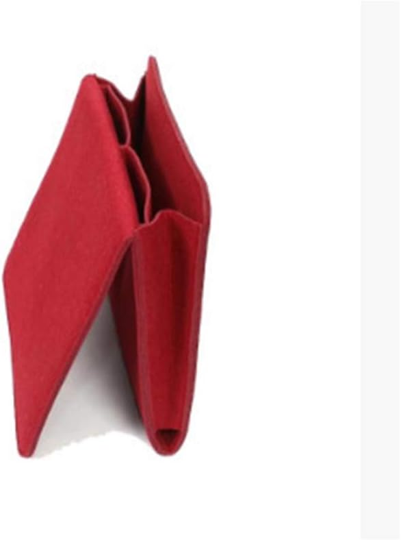 GXX Hanging Felt headboard storage bag, Bedside Organizer, Bed Pocket, Bedside Pocket,Bedside Storage Caddy and Table Cabinet Storage Organizer Magazine holder. (red)