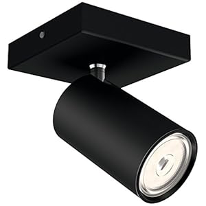 Philips Kosipo opbouwspot 1-lichts – Zwart – GU10 – Draaibare spots – Eenvoudige installatie. – Exclusief lichtbron