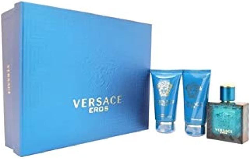 Versace Eros Set for Men Eau de Toilette Aftershave Balm Shower Gel 3pc