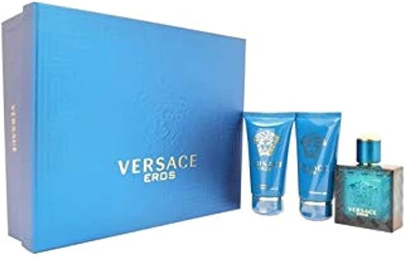 Versace Eros Set for Men Eau de Toilette Aftershave Balm Shower Gel 3pc