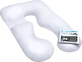 PharMeDoc Total Body Pillow COVER - Replacement U Shaped Detachable 100% Cotton Protector for Maternity Cushion