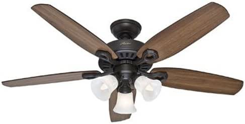 Hunter Indoor Ceiling Fan With Pull Chain Control Builder Plus