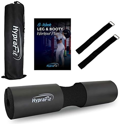 HypraFit Women’s Barbell Squat Pad with Workout Plan E-Book, Thick Neck & Shoulders Protective Sponge for Squats, Lunges, Hip Thrusts, Fits Olympic Bars