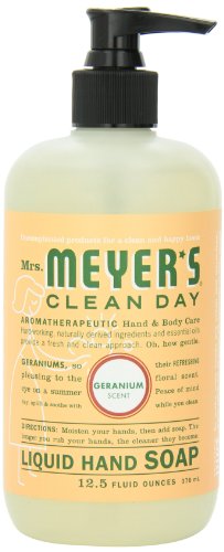 Mrs Meyers Hand Soap Geranium 12.5 Ounce Pump (370ml) (6 Pack)