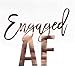 Andaz Press Gold Foil Engaged Napkins - Floral Wreath, 6.5-inch, 50-Pack for Bridal Showers, Weddings & Parties