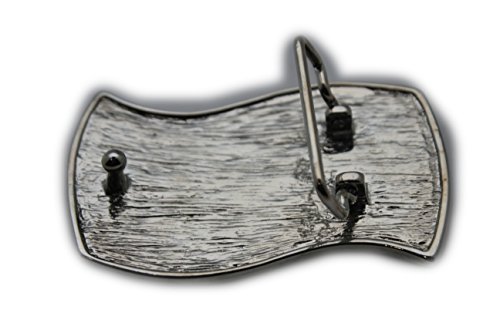 TFJ Men's Women's Fashion Belt Buckle Silver Metal USA American Flag Red Blue White