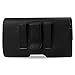 Reiko Leather Horizontal Carrying Pouch/Case for Samsung Galaxy S4 - Retail Packaging - Black