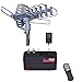 HDTV Antenna Ampilfied Digital Outdoor Antenna&4K/1080p High Reception-60FT RG6 Coaxial Cable-150 Miles Range-360 Degree Rotation Wireless Remote-Snap-On Installation Support 2 TVS