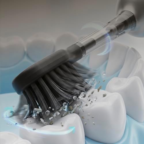 Schallzahnbürste ToothCare DeluxeSwing. 60° Oszillation, 66.000 rpm, 3 Modi, bis 40 Tage Akku, 3 Bürstenköpfe, Memory, Flight Mode Lock, LED-Display, Ladestation, Sleep Mode