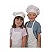 Kids Apron and Chef Hat Set. Adjustable Hat. Fits Childs Size Medium 6-12. (Lt. Pink) - Free eBook
