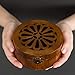 Ella Celebration Wood Ring Bearer Box, Wedding Ceremony Ring Holder Boxes, Wooden Decorative Engagement Proposal Jewelry Box Favor, Rustic Laser Cut Gift Display (Round)