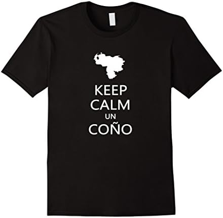 Mens Keep Calm Un Cono SOS Venezuela Dictadura T-Shirt Gift Large Black
