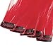 5pcs Red Clip in Hair Extensions 100% Human Hair 18 Inch Colored Party Highlights Clip in Extensions for Women Kids Girls