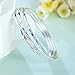 925 Sterling Silver Bangle Bracelet Stackable Bangles for Women/Girls | Carved Bangle Bracelets for Women | 925 Sterling Silver Bracelets for Women | Dainty Bracelets for Her
