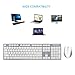 Wireless Keyboard and Mouse, UHURU 2.4GHz Compact Wireless Keyboard Mouse Combo with 13 Hotkeys for Windows 10/8 / 7 / Vista/XP, Laptop, Smart TV, Surface Pro (White)