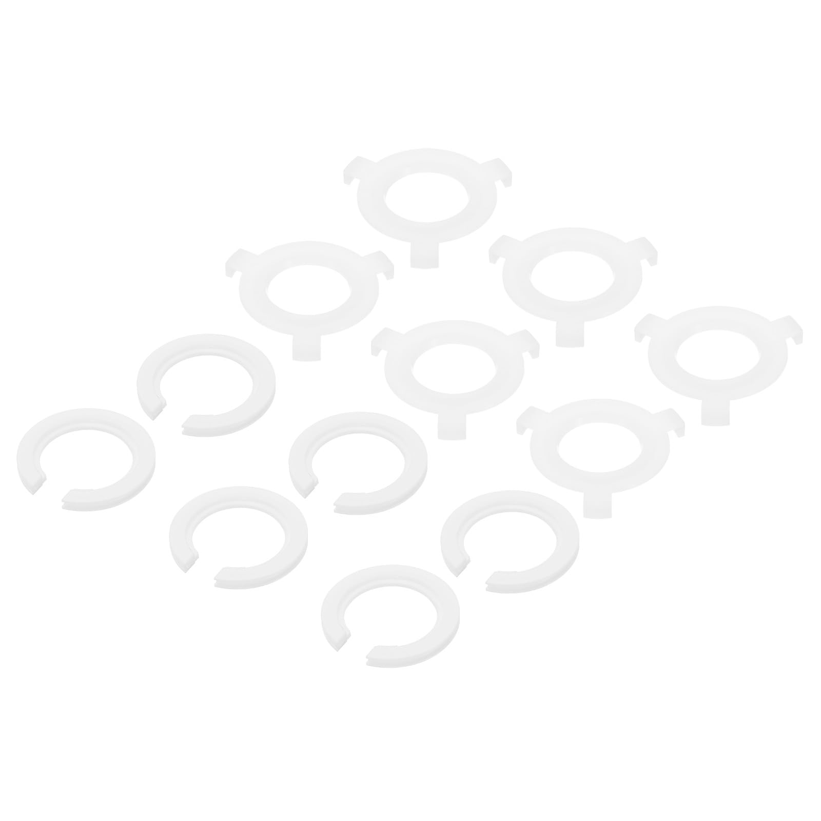 PATIKIL E27 to E14 Lamp Shade Rings, 12pcs Lampshade Adapter Reducing Rings Converters Light Holder for Table Floor Lamp, White