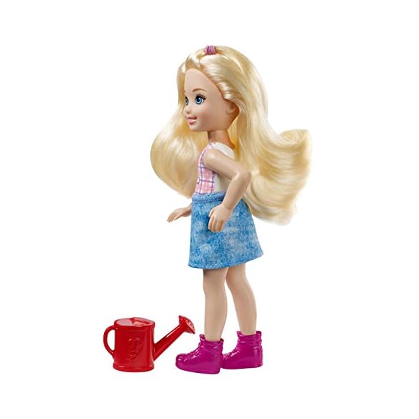 Barbie GCK62 - Farm Chelsea Puppe mit Gießkanne und blonden Haaren, Puppen und Puppenzubehör ab 3 Jahren, Mehrfarbig – Bild 6