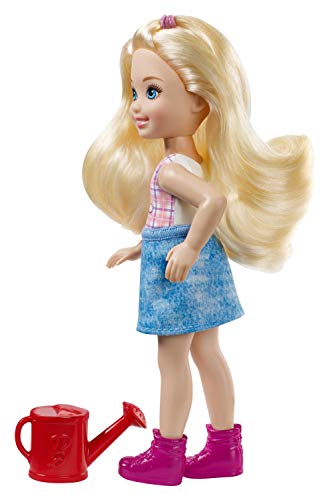 Barbie GCK62 - Farm Chelsea Puppe mit Gießkanne und blonden Haaren, Puppen und Puppenzubehör ab 3 Jahren, Mehrfarbig – Bild 6