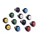 Cylewet 12Pcs 12mm Waterproof Momentary On Off Reset Push Button Switch Mini Round Switch 6 Colors(Pack of 12) CYT1088