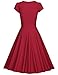 MUXXN Women's 50s Vintage Sweetheart Neck Floral Cocktail Swing Dress