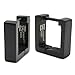 Stainless Steel Square Shape Hoop Huggie Mens Earrings Brush Black 12mm