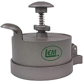 LEM Products Adjustable Burger Press, Spring-Loaded, Heavy-Duty Aluminum | Kitchen Gadget Makes Homemade Burgers, Adjust Burger Thickness from 1/4" to 1", For Ground Meat, Beef, and Patties