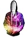 RAISEVERN Unisex Galaxy Nebula Zip Up Hoodie All Over Print Jacket Sweatshirt