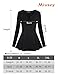 Miusey Blouses for Women, Ladies Split Neck Flounce Draped Ruffle Bottom A-line Elegant Empire Waist Henleys Tunic Peplum Top Green X-Large