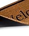 BirdRock Home Welcome Coir Doormat | 18 x 30 Inch | Standard Welcome Mat with Black Border and Natural Fade | Vinyl Backed | Outdoor