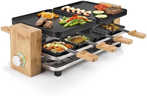 Princess 162910 Raclette Pure 8 – Grill, Structure of Bamboo