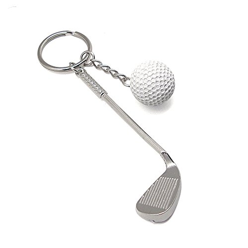 White Golf Clubs Keychain Creative Fashion Sports Keyring Key Chain Ring Key