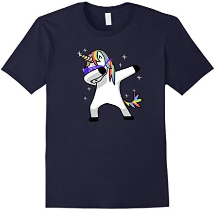 Men's Dabbing Unicorn Shirt Dab Hip Hop Funny Magic Medium Navy
