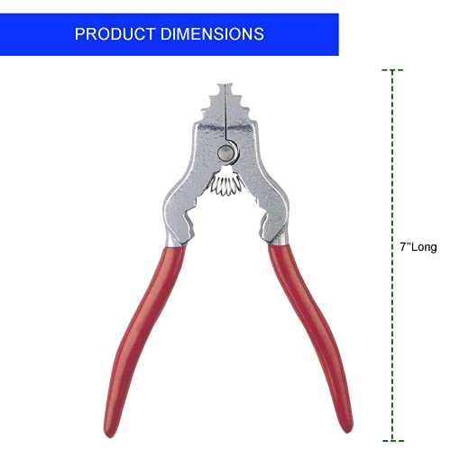 Ciata Chain Pliers, Fixture Spring loaded Chain Plier with Red Vinyl