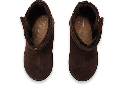 TOMS Kids Unisex Suede Metallic Nepal Boot (4 M US Infant, Chocolate Suede)