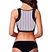 CtriLady Women's High Impact Neoprene Wetsuit Crop Tank Top Full Cup Sport Bra Vest for Surfing Snorkeling Paddling