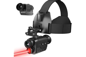 DUMJUG [2025 Upgrade] 4K Night Vision Monocular with Head Strap - | 1312 FT | 8X Magnification | Head Mounted | Dual IR 850