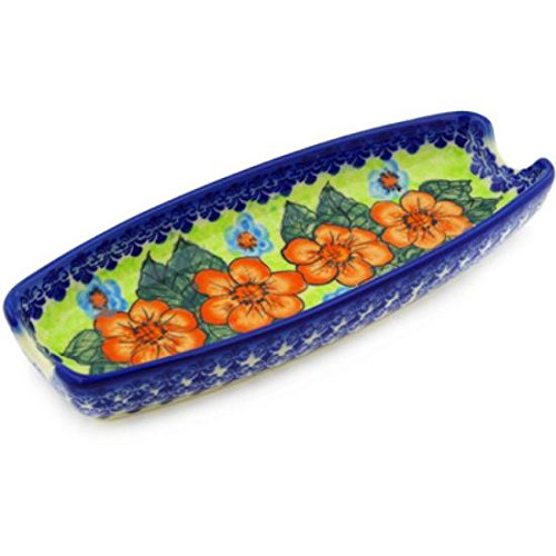 Click Here to See More Images Ceramika Bona H7224E Polish Pottery Ceramic Corn Tray Hand Painted, 9-Inch