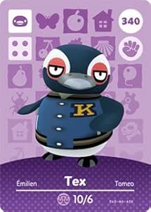 Amazon Com Tex Nintendo Animal Crossing Happy Home Designer Series 4 Amiibo Card 340 Video Games