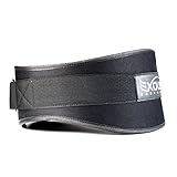 Performance Weight Lifting Belt 5.5inch Lumber Back Support - Adjustable Velcro Ergonomically Shaped For Squats, Power lifting - Olympic Lifts