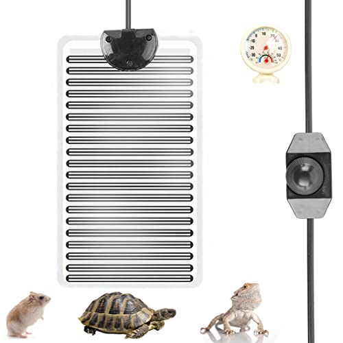 ShiawaseforU 爬虫類ヒーター シート 両生類 加熱マット 飼育専用温度計付き (35w)