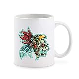 Native American Aztec Skull Coffee Mug Tea Cup