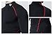 TSLA Men's Mock Long-Sleeved T-Shirt Cool Dry Compression Baselayer Top, Zero Basic(t11) - Black & Red, Large.