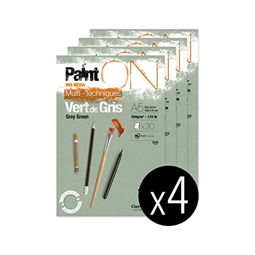 Clairefontaine 975704C - PaintON Multi-Technique Glued Pad - 30 sh of