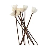 Jecengs Pack of 30 Brown Rattan Reed Fragrance Diffuser and Flower Replacement Refill Rattan Sticks -Two Different Rattan Sticks Flowers