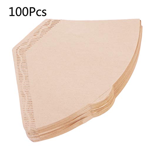 Lvyuanda 100 Pcs Instant Coffee Filters Disposable Replacements Unbleached Natural Paper
