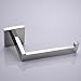 Leyden Chrome Toilet Paper Holder, Bathroom Polished Modern Tissue Roll Holder, Silver Square Wall Mounted Roller Paper Storage