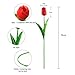 JUSTOYOU 20pcs Artificial Tulips Flower Real Touch Bridal Bouquet for Wedding Home Décor (Red)