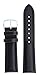 JP Leatherworks Mens Genuine Italian Leather Watchband Chronograph Style Black 19mm Watch Band