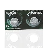 CR1220 Battery– Lithium Button Coin Cell Batteries - 3V 3 Volt - Remote Watch Jewelry led Key fob Replacement 1220 CR Pack Set Bulk (2 Pack)